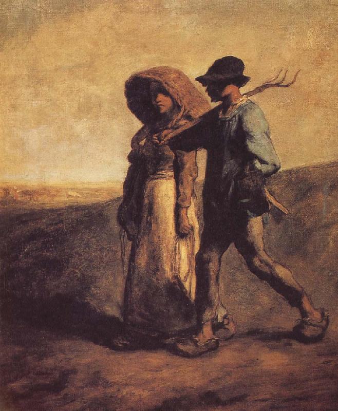 Jean Francois Millet Go to field china oil painting image
